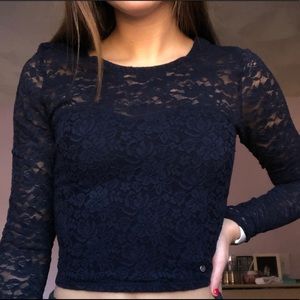 Abercrombie & Fitch lace cropped shirt
